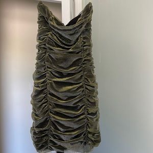 Strapless mini dress